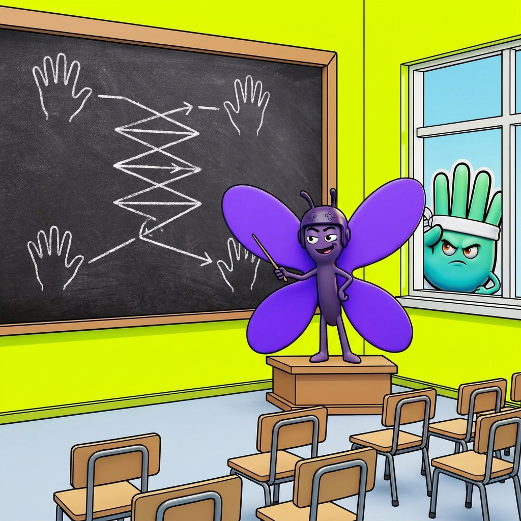 The butterfly attending flight school